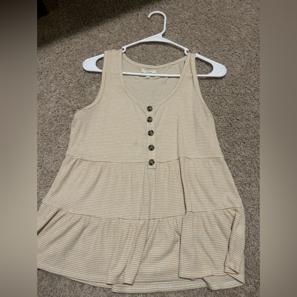 Yellow stripe tank top